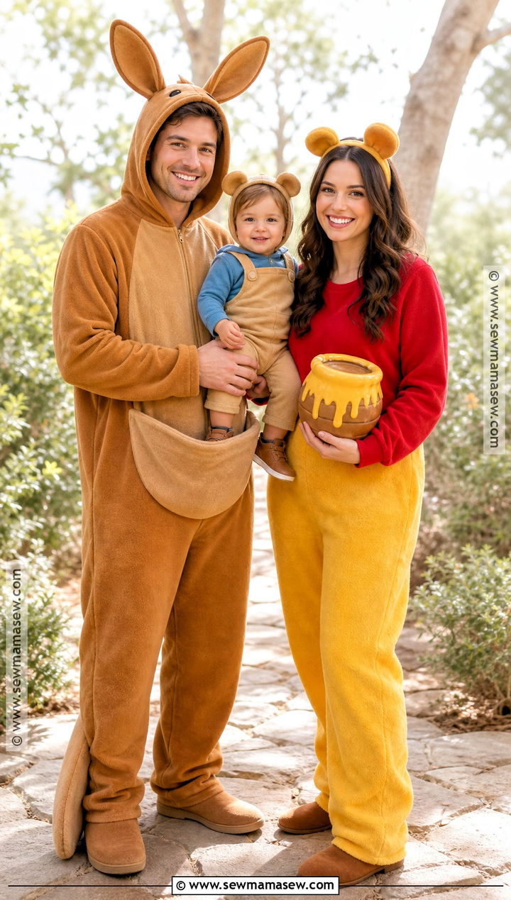 Kanga Roo And Pooh Family Costume - 30 winnie the pooh family costumes
