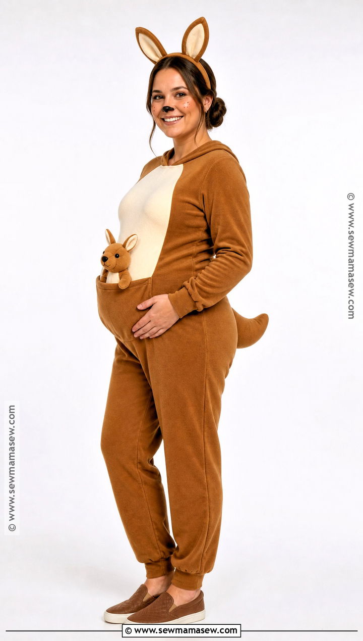 Kangaroo And Joey Maternity Costume - 30 maternity halloween costumes