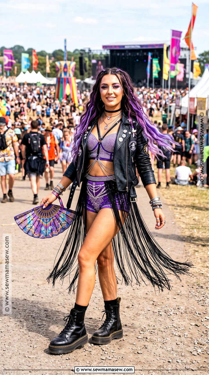 Karina Coachella Cosplay With Purple Fringe - 30 karina cosplay ideas