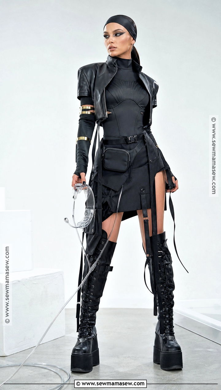 Karina Whiplash Cosplay With Black Techwear - 30 karina cosplay ideas