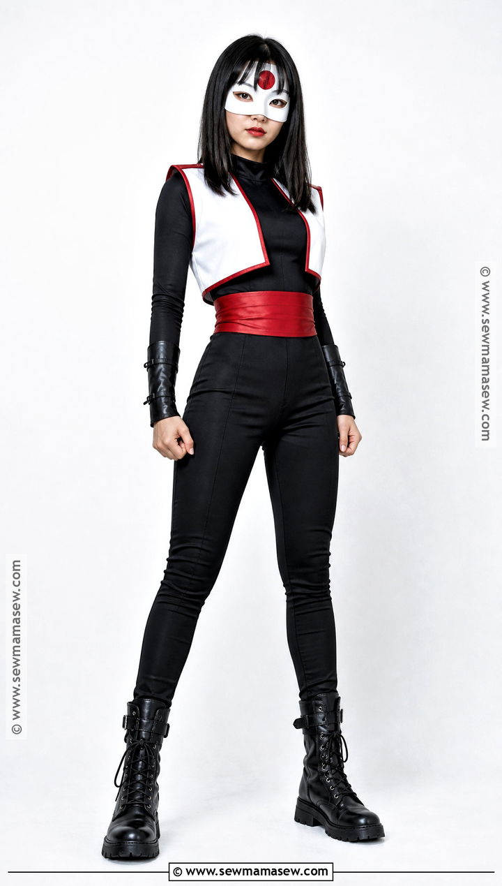Katana Costume With Red Face Mask - 30 dc costumes for females