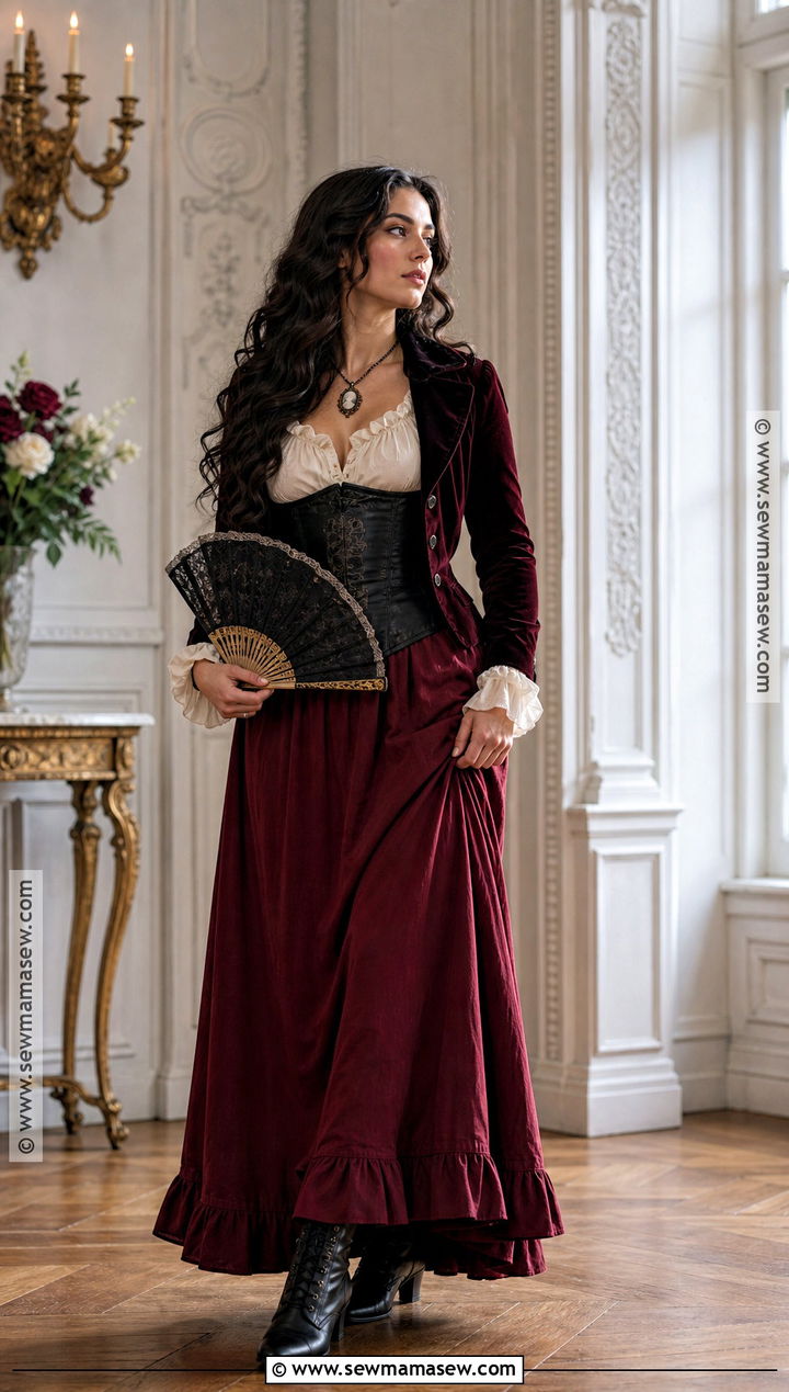 Katherine Pierce Costume With Corset Top - 35 dark hair halloween costume ideas