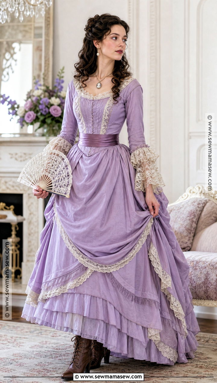 Katherine Pierce Lavender Victorian Gown Outfit - 30 katherine pierce outfits halloween