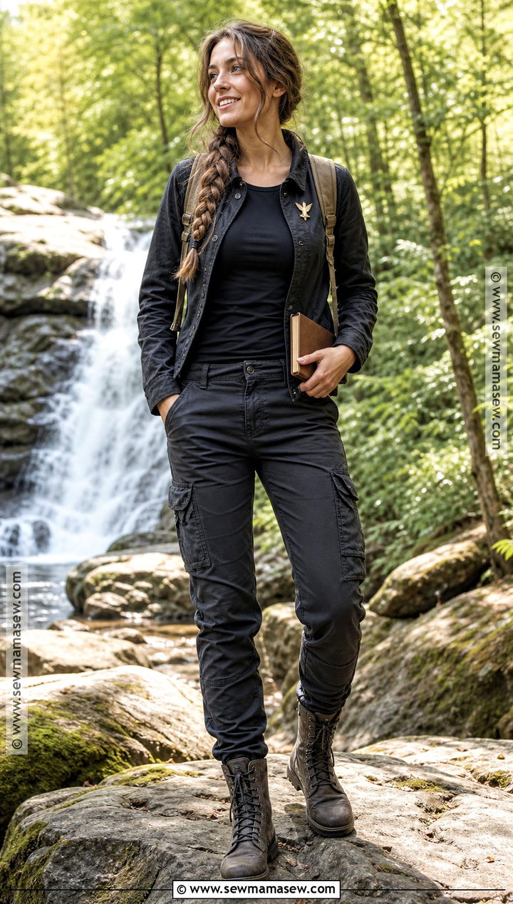 Katniss Everdeen Costume With Black Jacket - 35 iconic brunette halloween costumes
