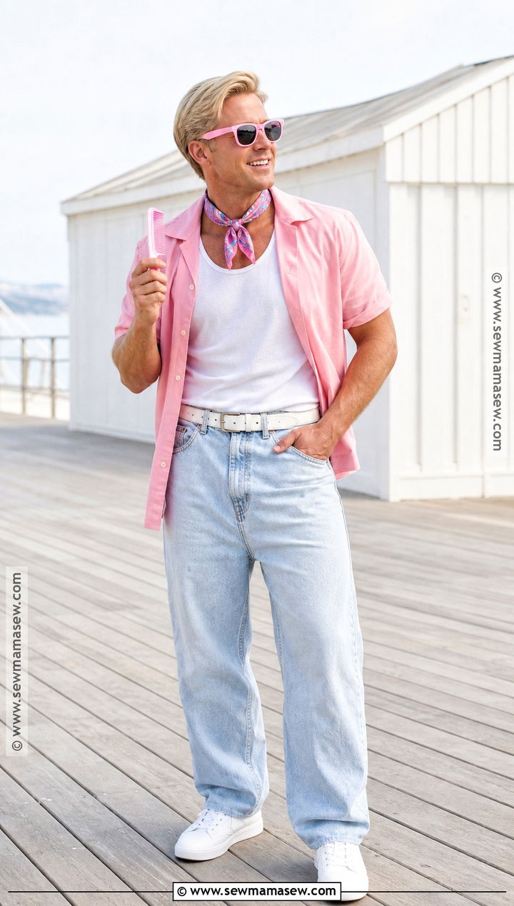 Ken Costume With Pink Shirt - 30 easy men halloween costumes for guys