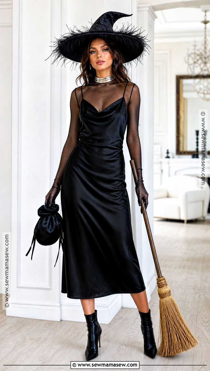 Kendall Jenner Satin Slip Witch Costume - 30 kendall jenner witch costume ideas