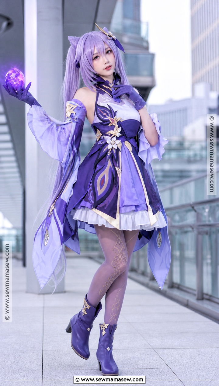 Keqing Cosplay With Purple Layered Dress - 30 genshin cosplays