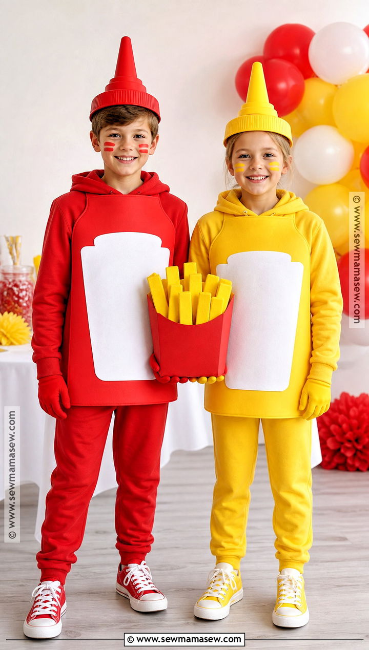 Ketchup And Mustard Costume - 30 brother sister halloween costumes for kids