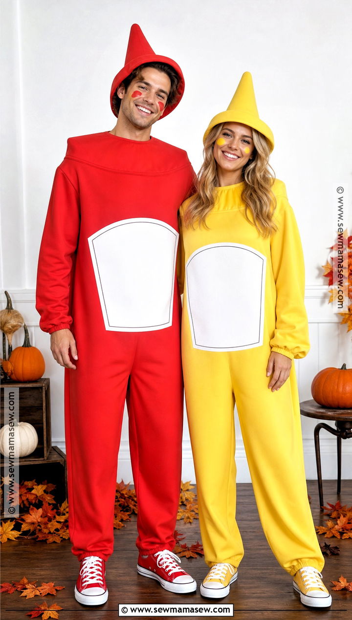 Ketchup And Mustard Costume - 50 matching halloween costumes