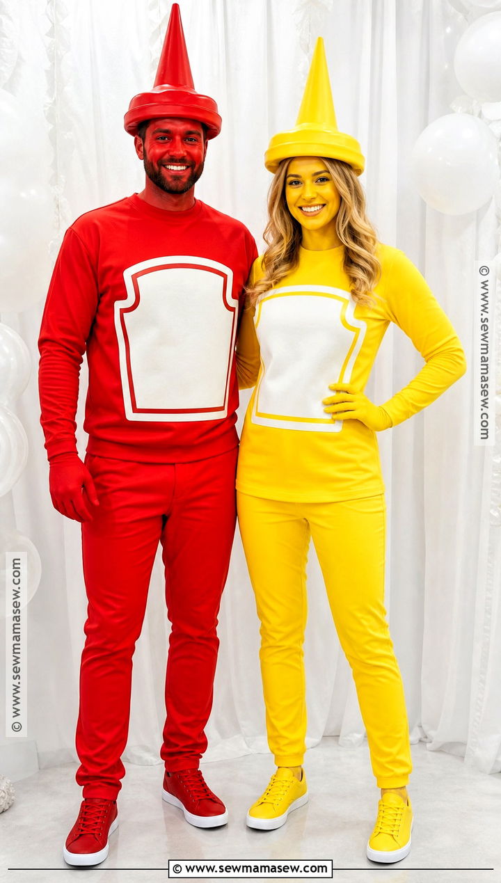 Ketchup And Mustard Couple Costume - 50 couple costumes for halloween