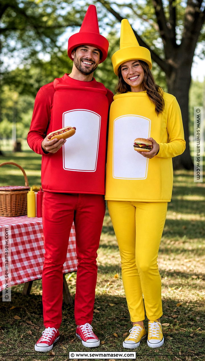 Ketchup And Mustard Couple Costume - 40 couple costume ideas