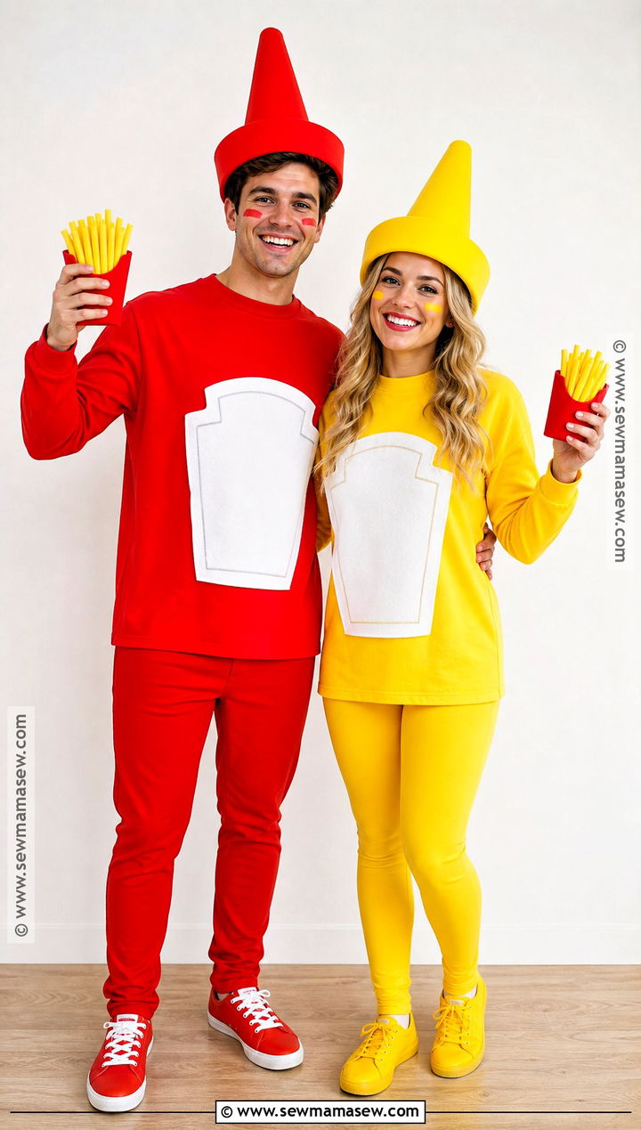 Ketchup And Mustard Couple Costume - 30 couple outfits halloween