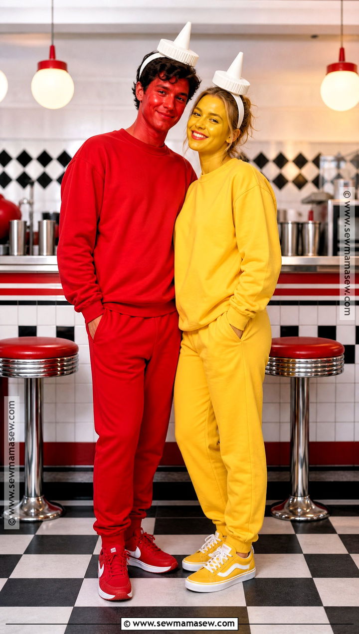 Ketchup And Mustard Couples Costume - 40 Simple Couples Halloween Costume Ideas