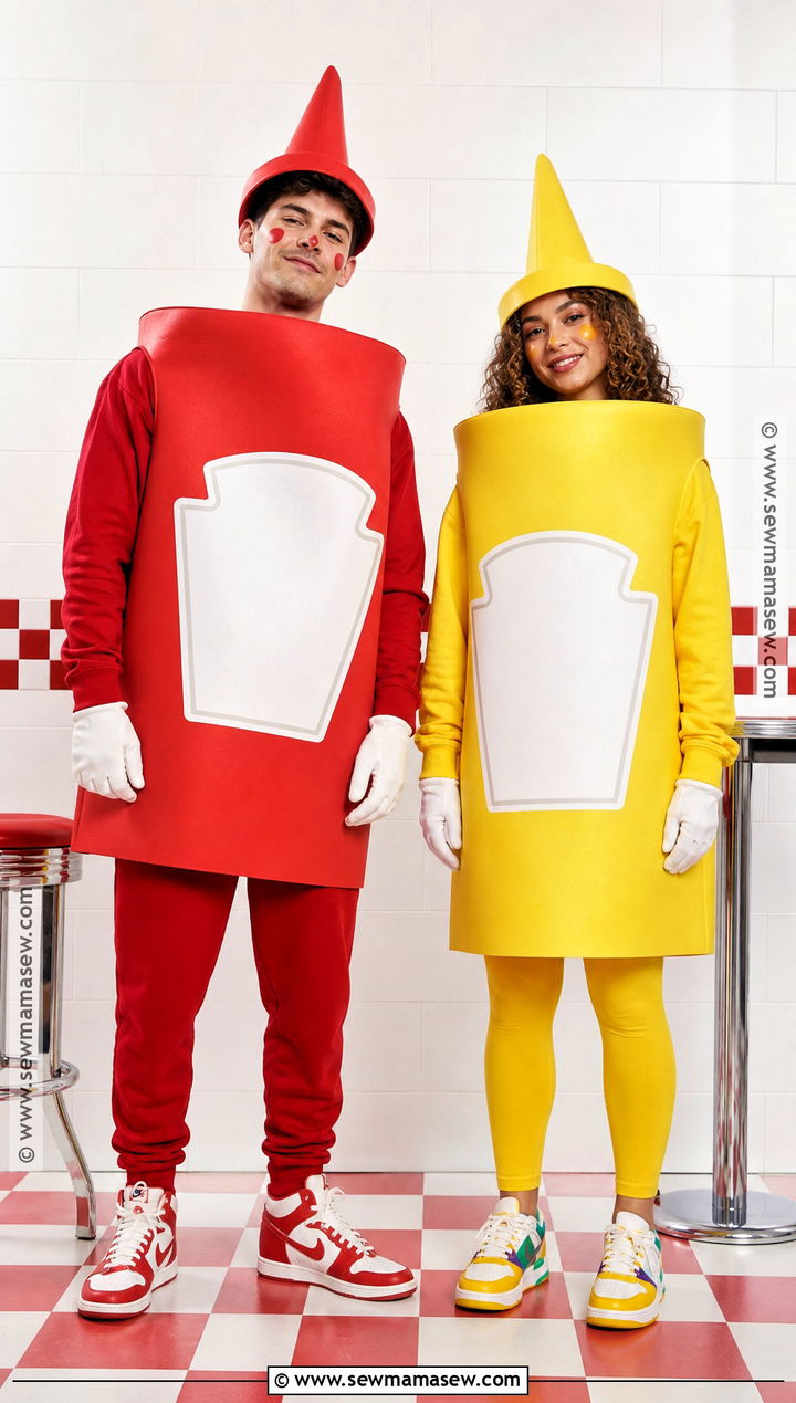 Ketchup And Mustard Duo Costume - 35 easy duo halloween costumes