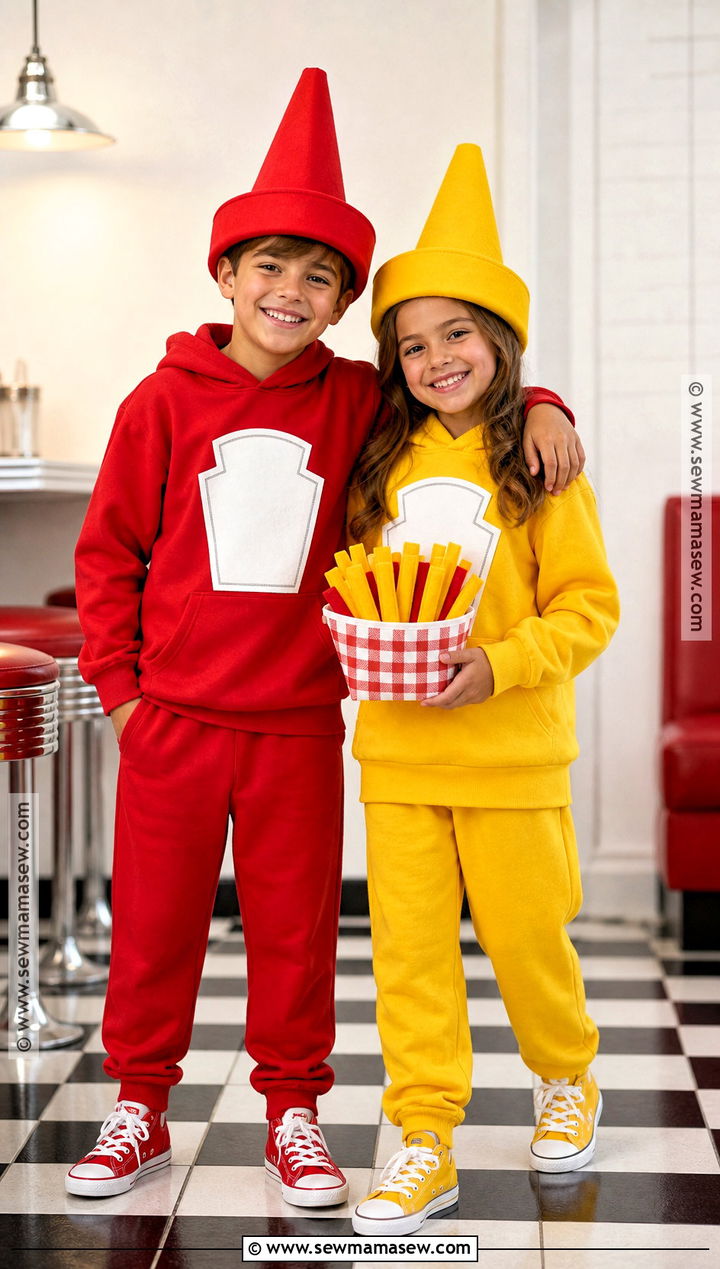 Ketchup And Mustard Sibling Costume - 30 sibling halloween costumes boy and for girls