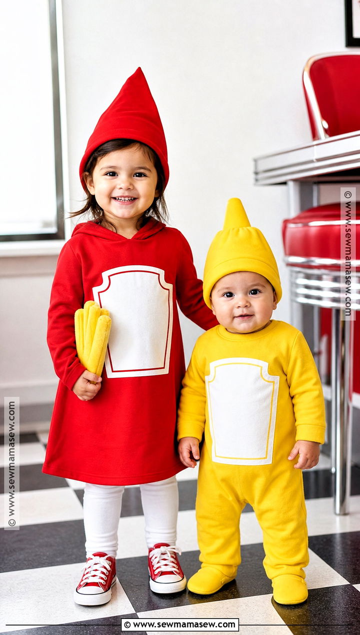 Ketchup And Mustard Sister Costumes - 30 sister halloween costumes toddler for babies