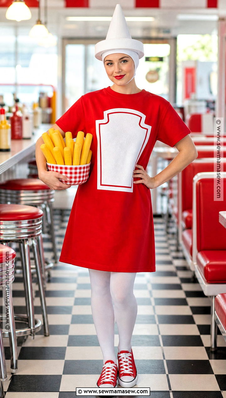 Ketchup Bottle Costume - 30 red dress halloween costume ideas