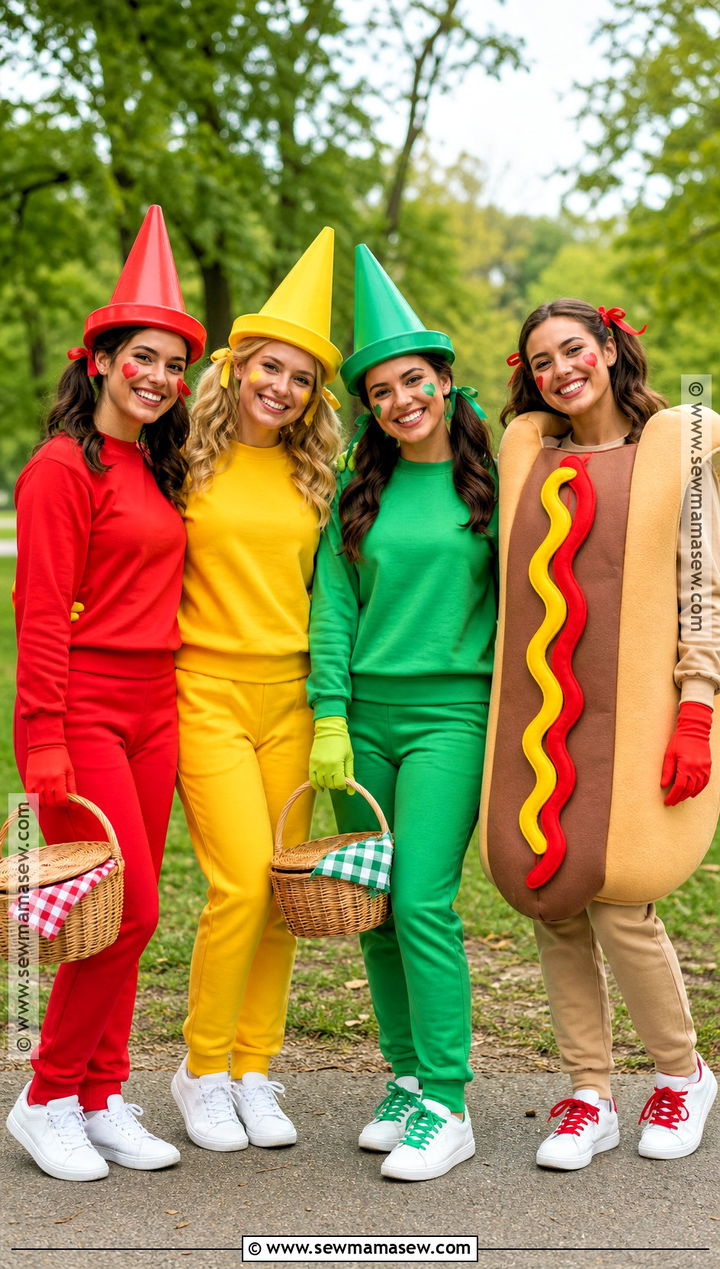Ketchup Mustard And Relish Trio Costume - 35 halloween costumes for friends