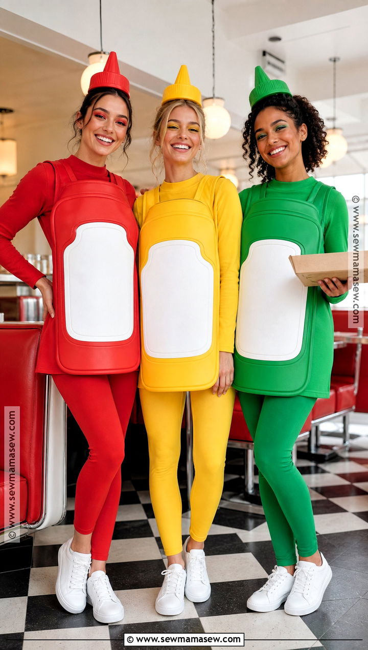 Ketchup Mustard And Relish Trio Costume - 30 easy trio costumes