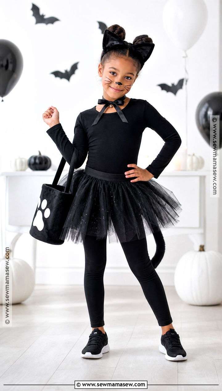Kid Black Cat Costume With Soft Ears - 30 kid costumes