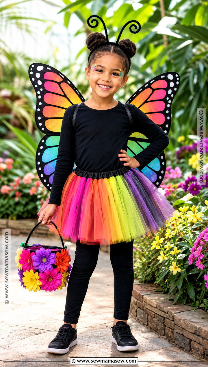 Kid Butterfly Costume With Colorful Wings - 30 kid costumes