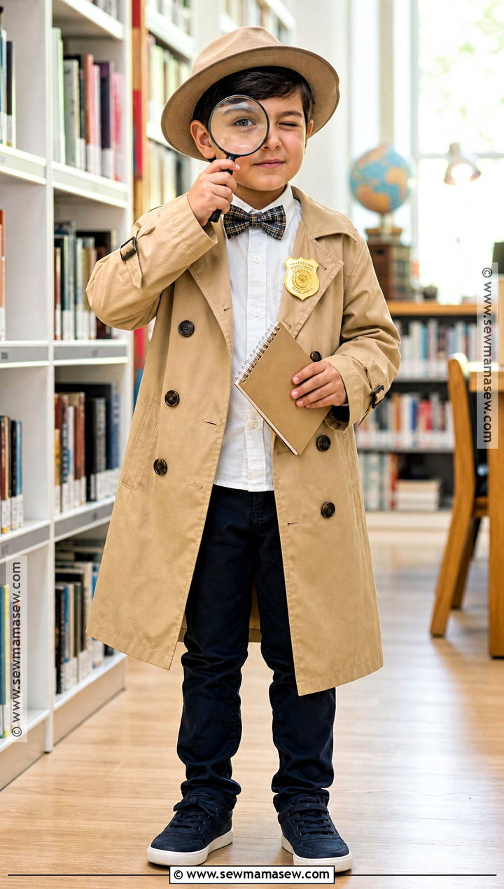 Kid Detective Costume With Trench Coat - 45 kids halloween costumes