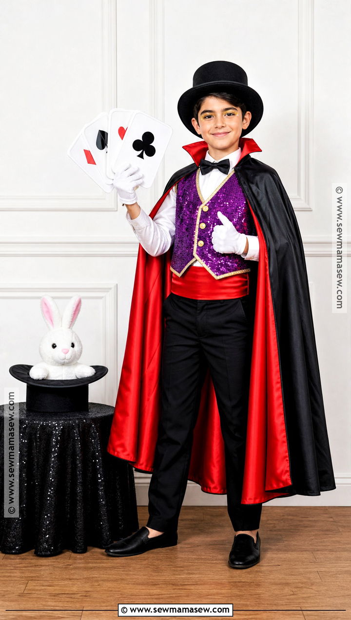 Kid Magician Costume With Red Cape - 30 kid costumes