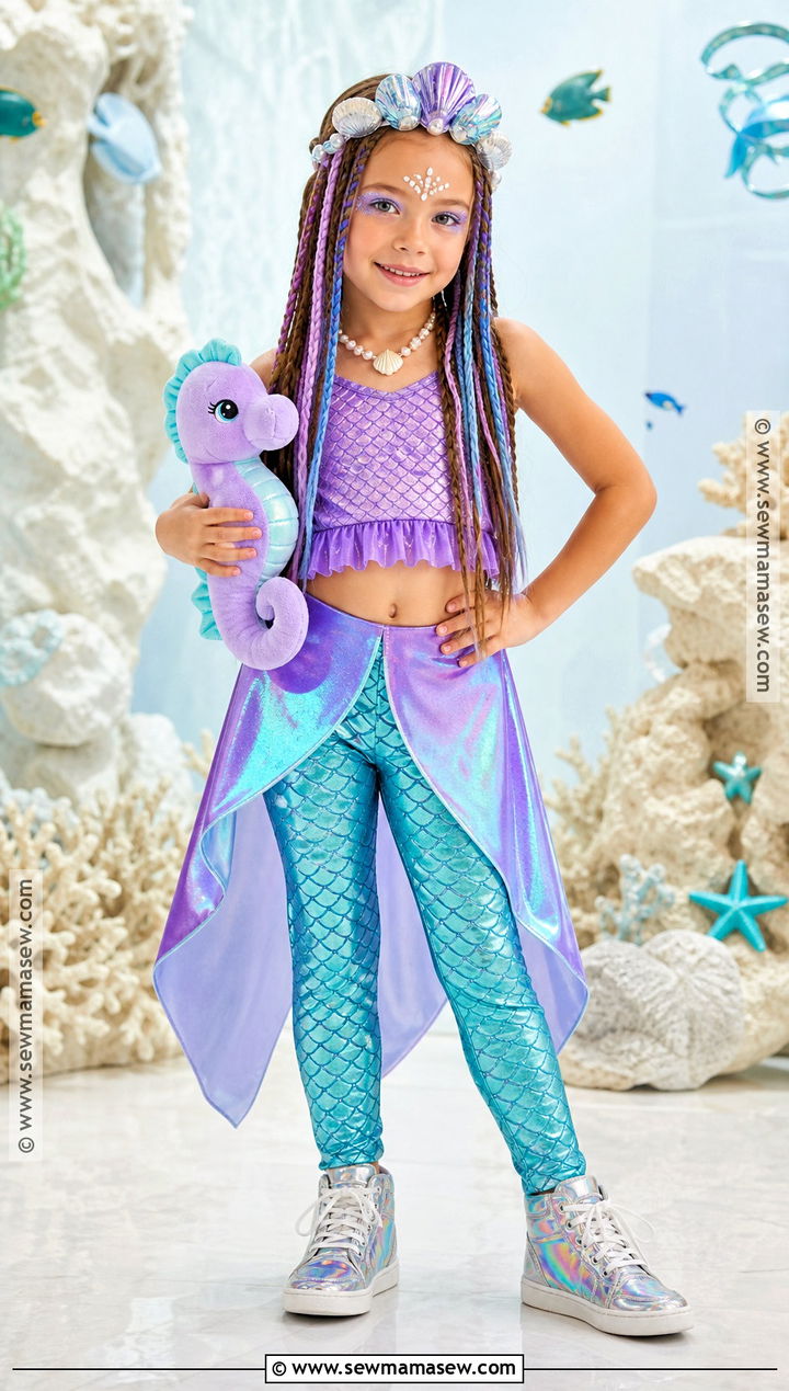 Kid Mermaid Costume With Shimmer Leggings - 30 kid costumes