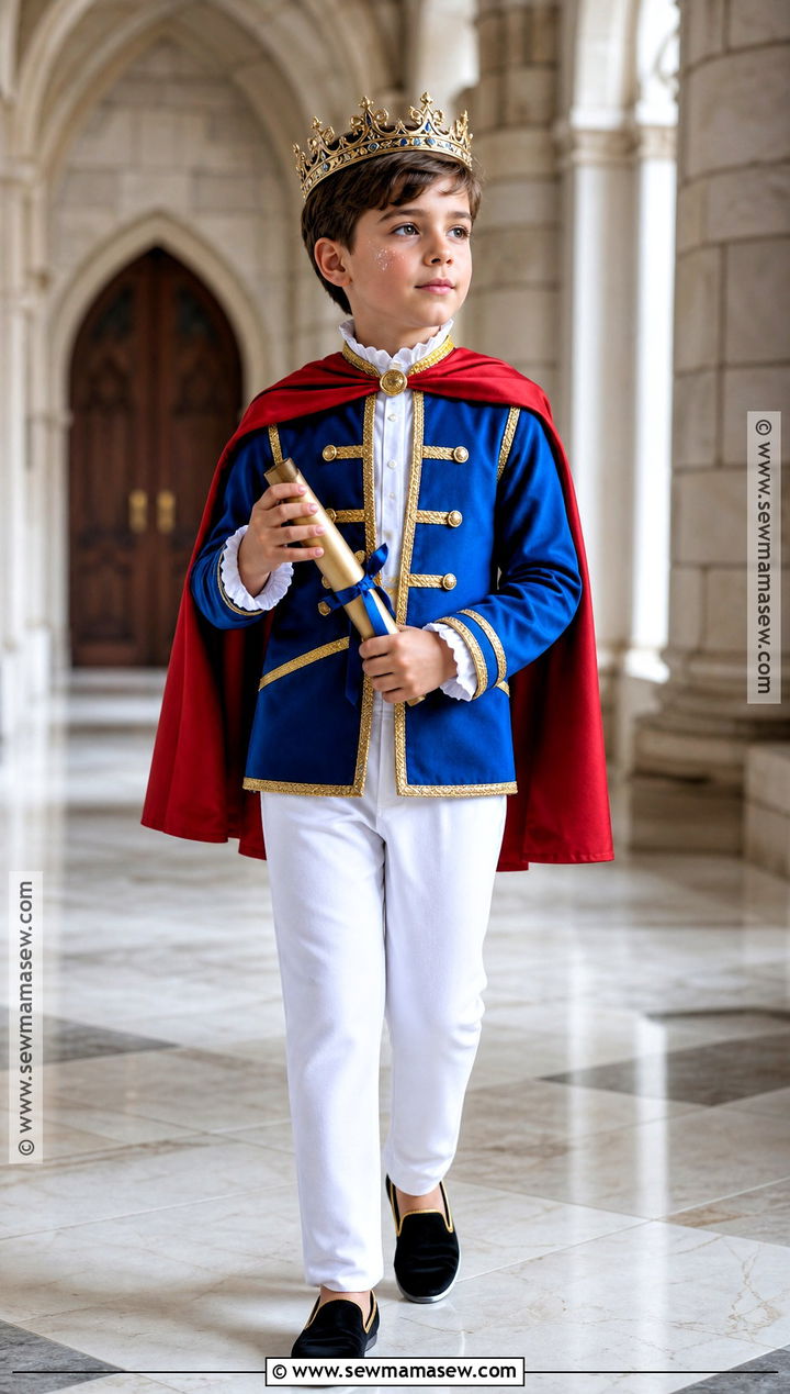 Kid Storybook Prince Costume With Gold Crown - 30 kid costumes