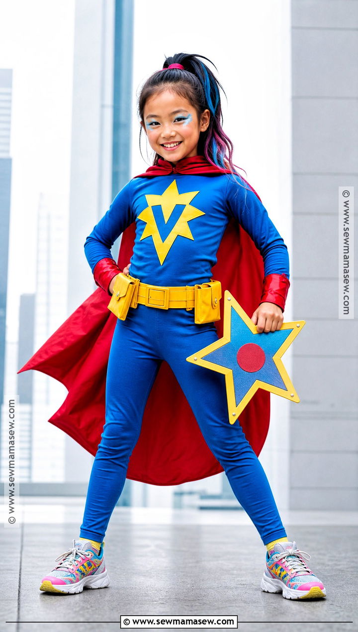 Kid Superhero Costume With Colorful Cape - 30 kid costumes