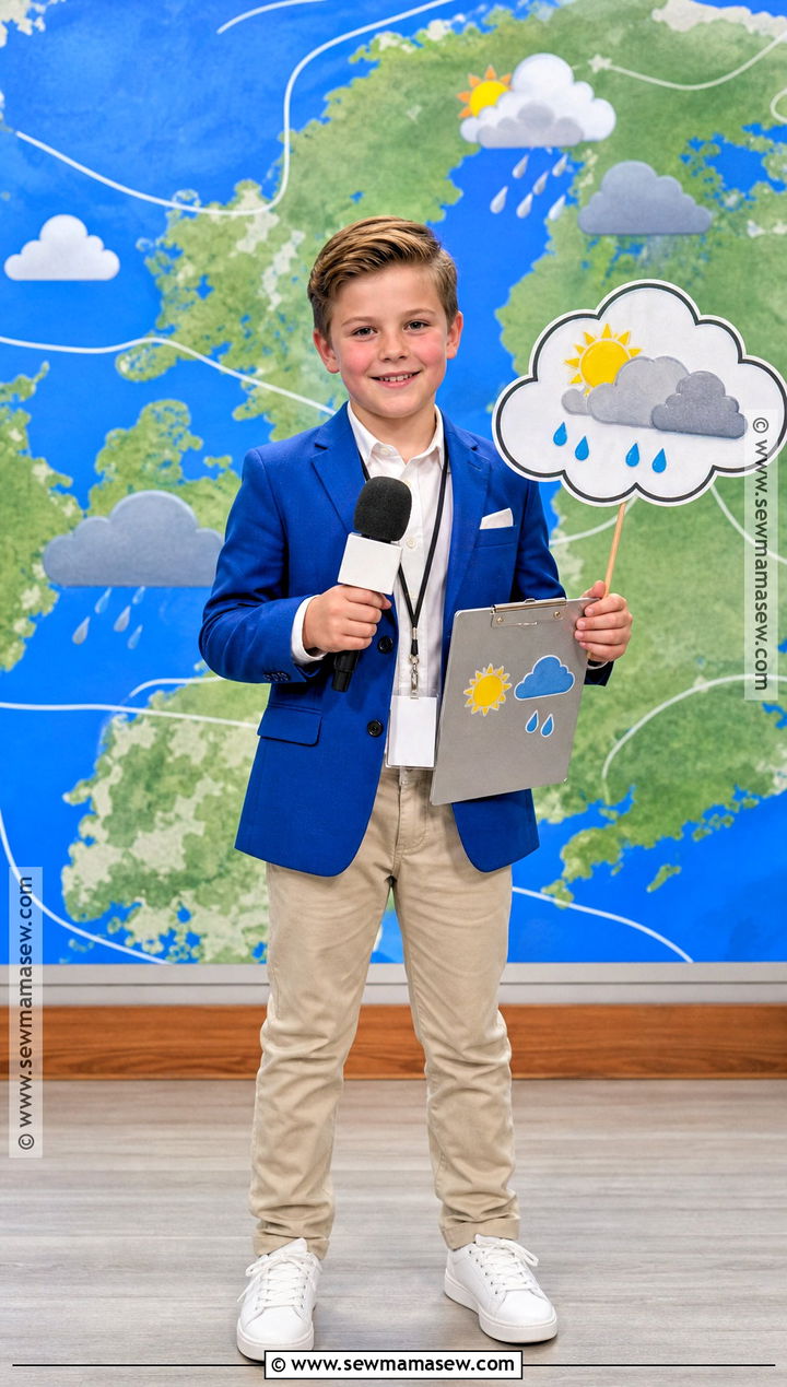 Kid Weather Reporter Costume With Microphone - 30 kid costumes