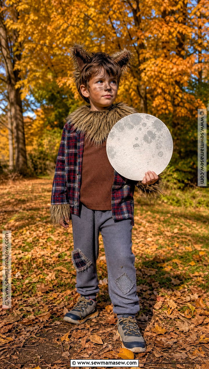 Kid Werewolf Costume With Plaid Shirt - 45 kids halloween costumes
