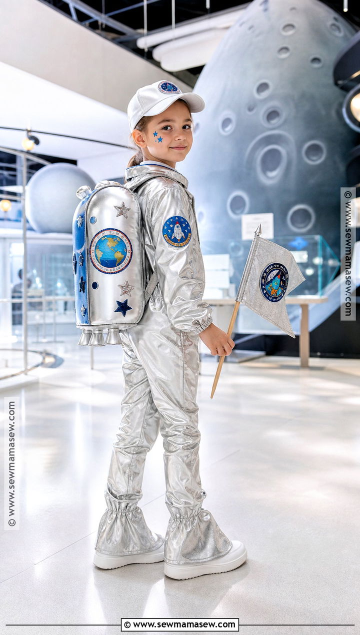 Kids Astronaut Costume With Silver Jumpsuit - 35 kids costume ideas