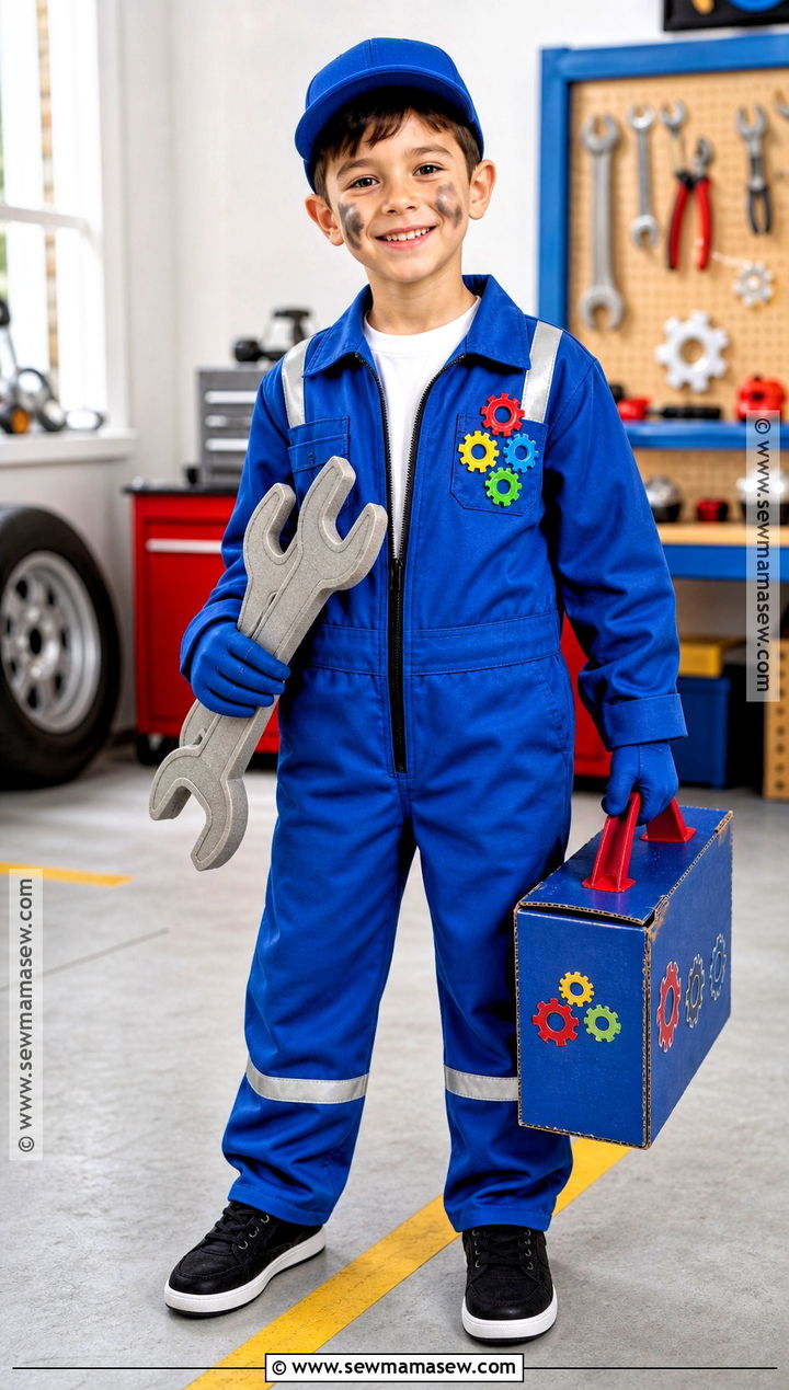 Kids Auto Mechanic Costume With Personalized Coveralls - 30 mechanic costume ideas