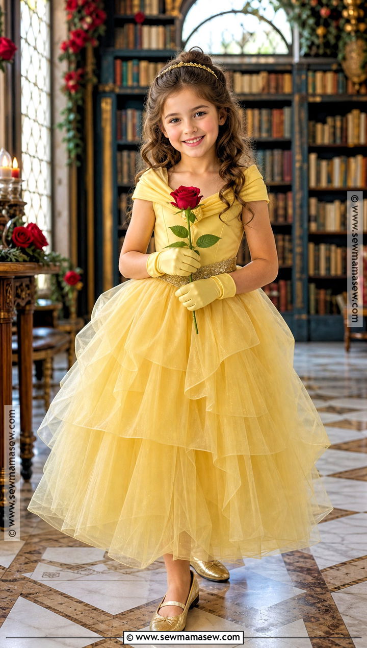 Kids Belle Ball Gown Costume - 45 belle halloween costume ideas