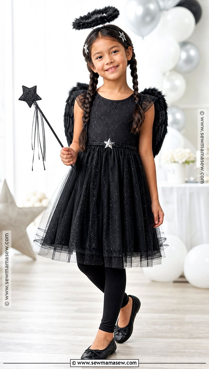 Kids Black Angel Costume With Tulle Dress - 40 black angel costume ideas