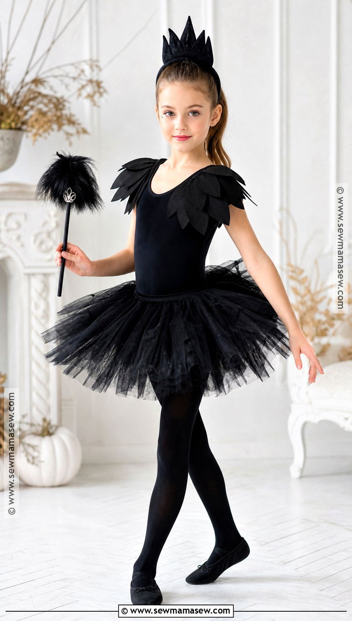 Kids Black Swan Costume With Soft Tutu - 50 black swan costume ideas