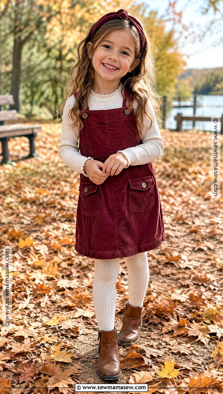 Kids Corduroy Dress Outfit - 15 Fun Fall Fashion Ideas for Kids