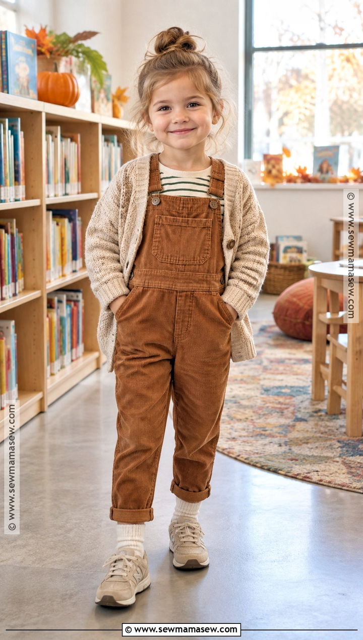 Kids Corduroy Overalls Outfit - 15 kids fall clothes