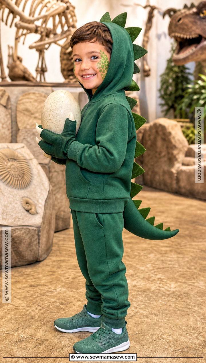 Kids Dinosaur Costume With Felt Spikes - 35 kids costume ideas