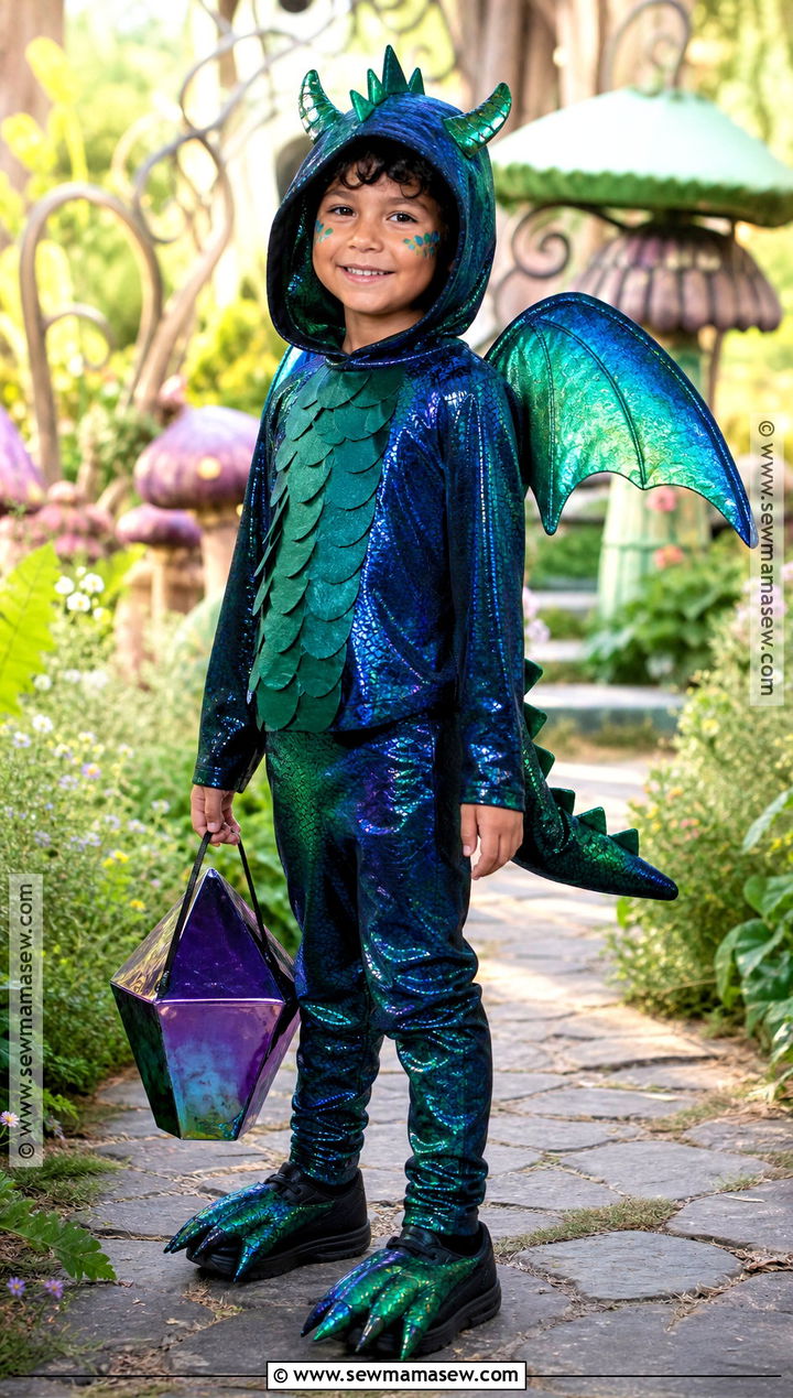 Kids Dragon Costume With Shimmer Wings - 35 kids halloween costume ideas
