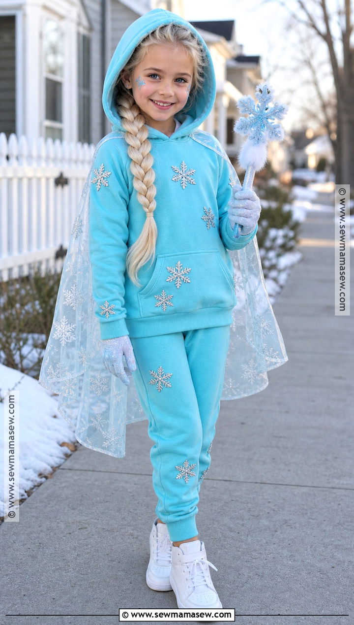 Kids Elsa Hoodie Costume - 30 elsa halloween costume ideas