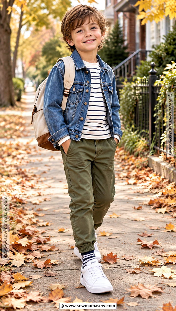 Kids Fall Denim Jacket Outfit - 25 kids fall outfits