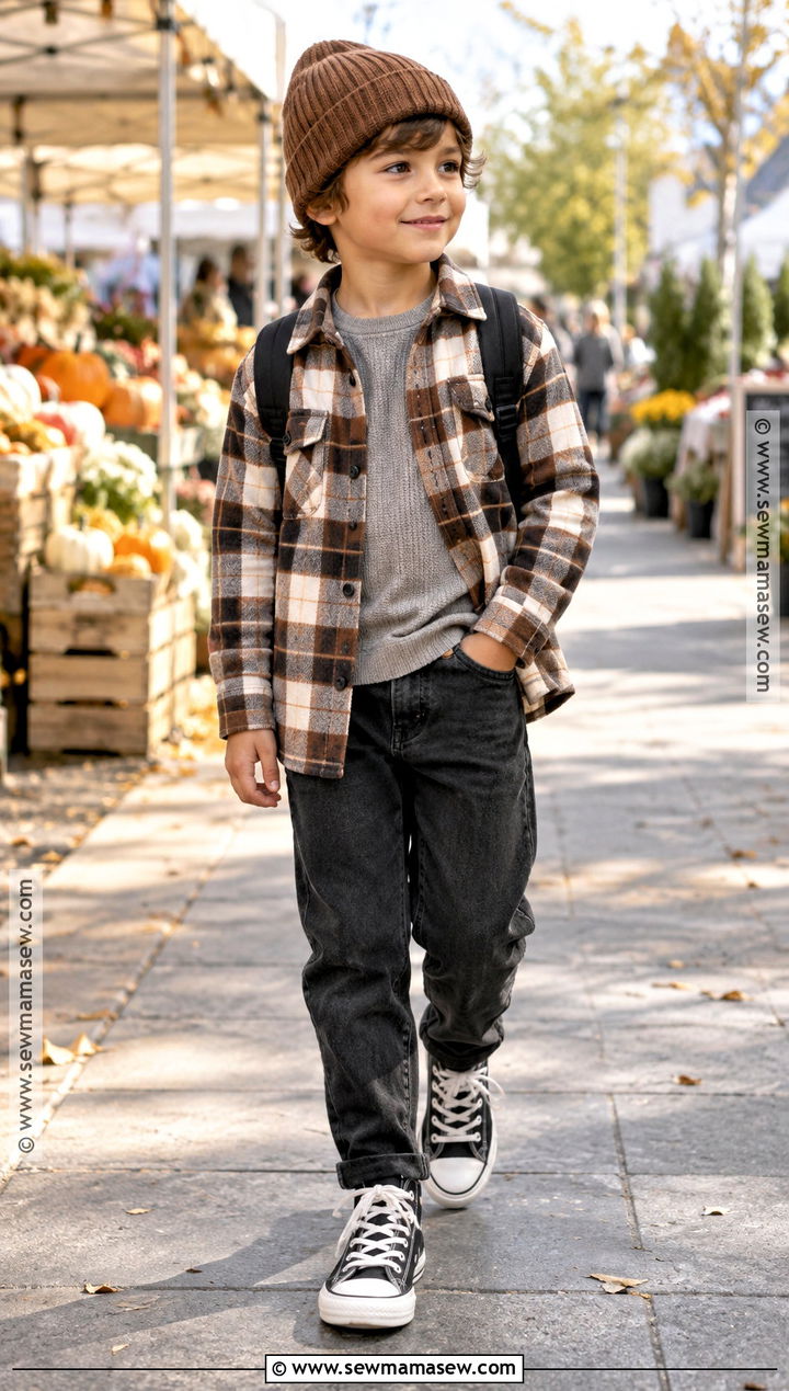Kids Fall Flannel Jacket Outfit - 25 kids fall outfits