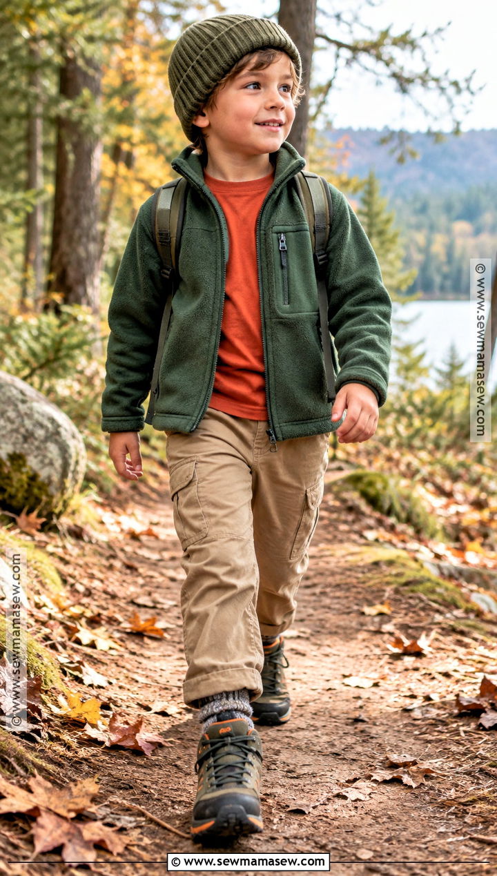 Kids Fall Fleece Jacket And Utility Pants Outfit - 15 fall fashion ideas for kids