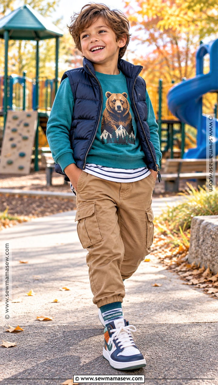 Kids Fall Graphic Sweatshirt Outfit - 25 kids fall outfits