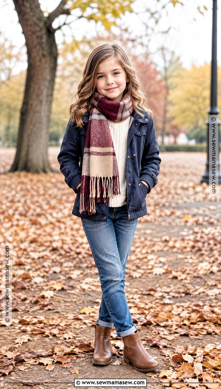 Kids Fall Plaid Scarf Outfit - 15 Kids Fall Fashion Accessories