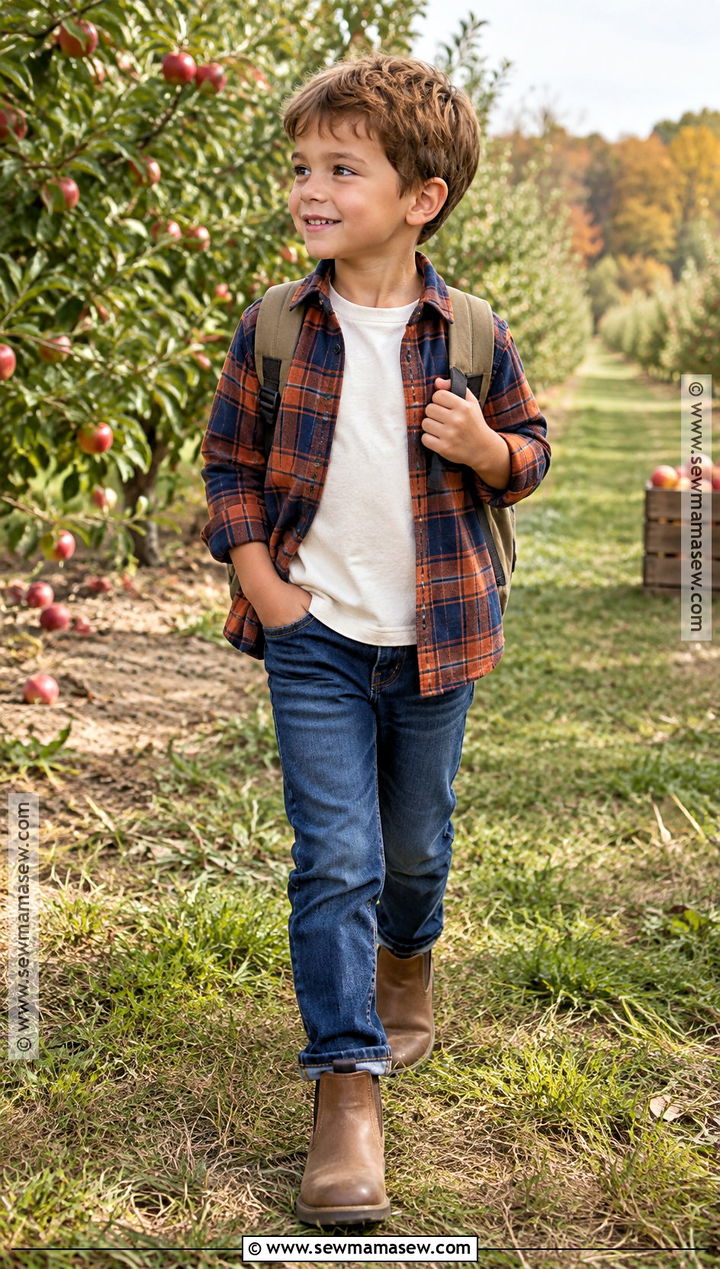 Kids Fall Plaid Shirt Outfit - 25 kids fall outfits