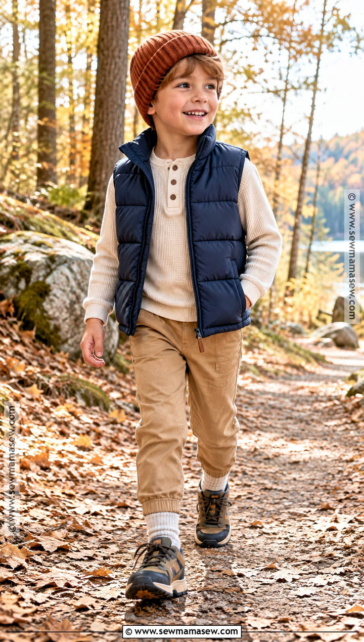 Kids Fall Puffer Vest Outfit - 25 kids fall outfits