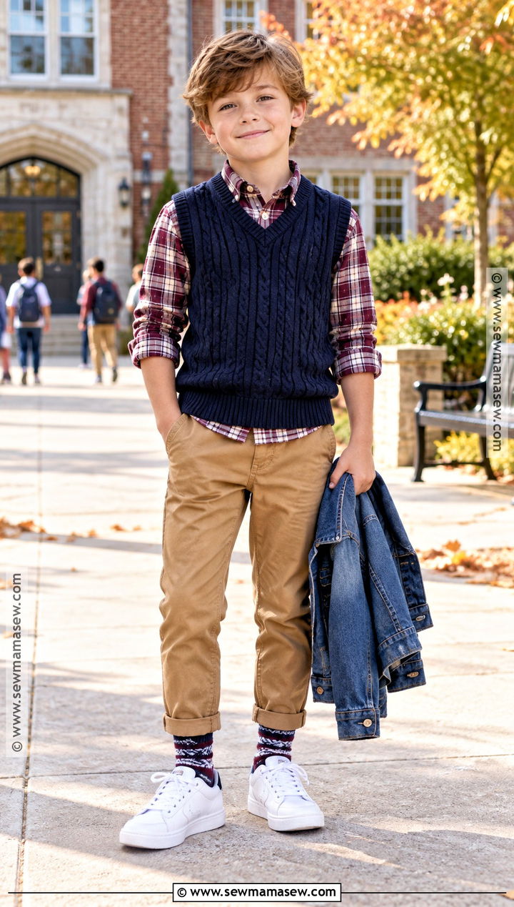 Kids Fall Sweater Vest Outfit - 25 kids fall outfits
